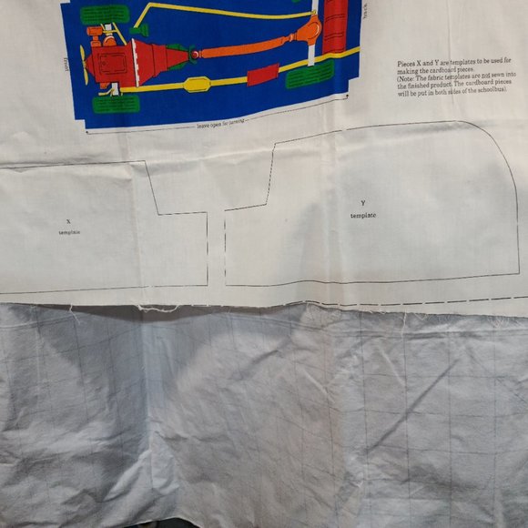 Teachers Pets School Bus Soft Sculpture Fabric Panel by Cranston - Picture 12 of 12